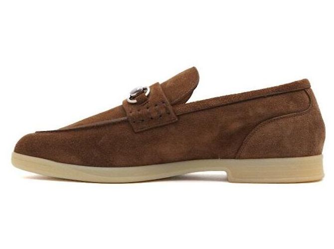 Gucci Mocassini da uomo in scamosciato marrone con morsetto - Ansicht 4