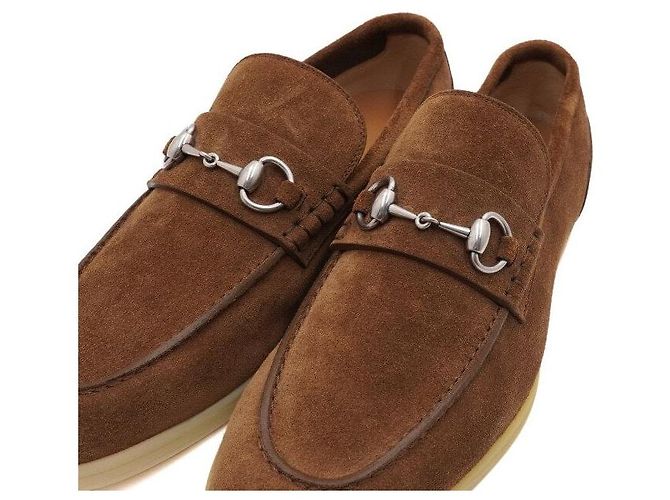 Gucci Mocassini da uomo in scamosciato marrone con morsetto - Ansicht 5