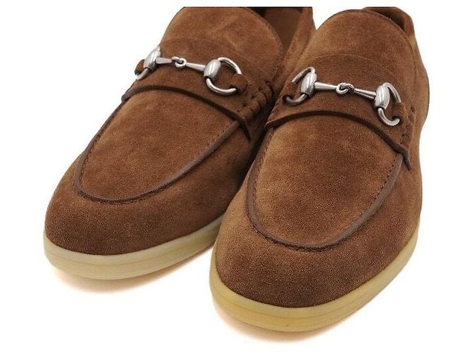 Gucci Mocassini da uomo in scamosciato marrone con morsetto - Ansicht 6
