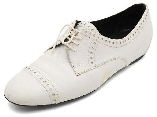 Hermès Scarpe stringate wingtip da donna in pelle bianca Bianco - vista 2