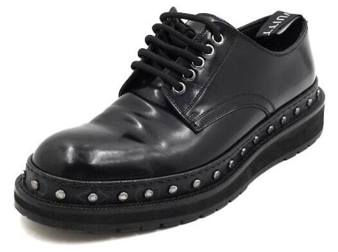 Louis Vuitton Black Monogram Stud Derby Shoes - view 2