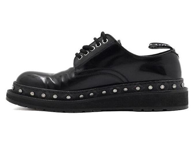 Louis Vuitton Black Monogram Stud Derby Shoes - view 4