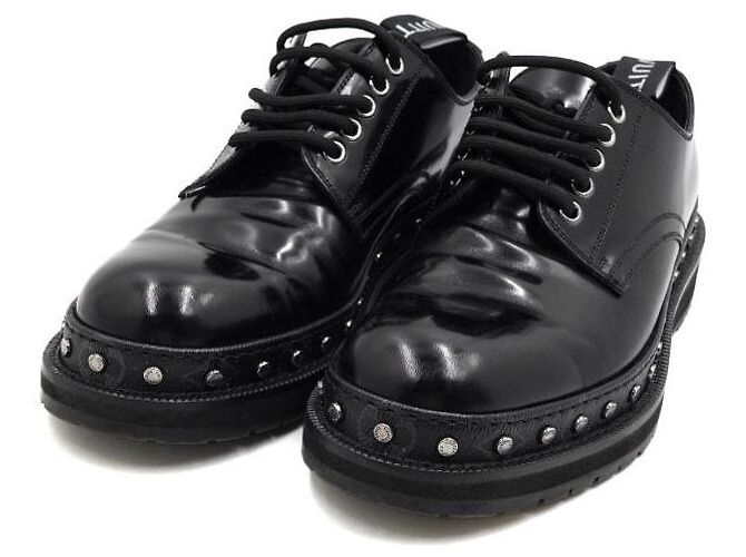 Louis Vuitton Black Monogram Stud Derby Shoes - view 5