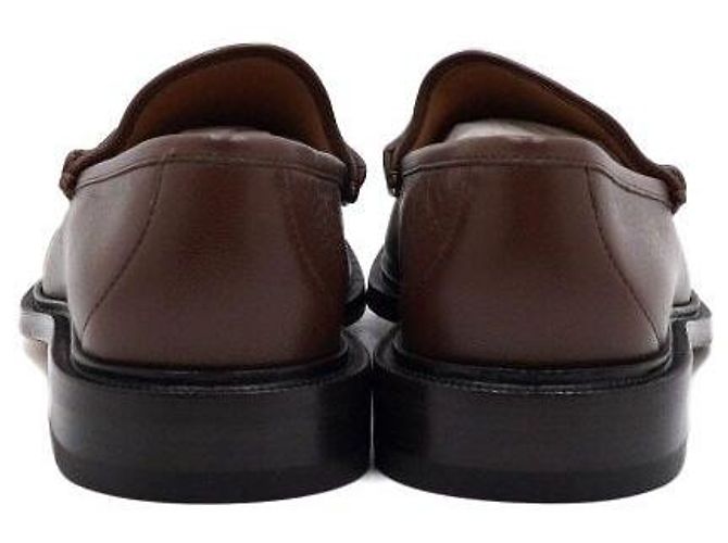 Gucci Mocasines para hombre en cuero marrón con hebilla horsebit - vista 7