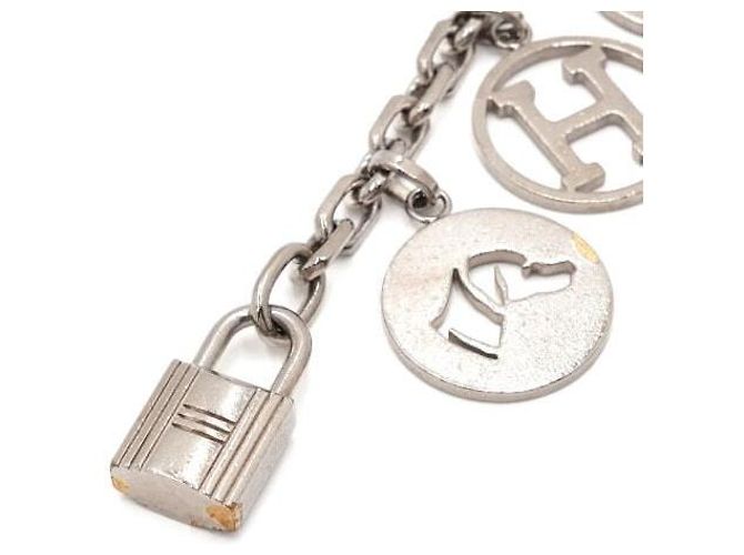 Ring Hermès Portachiavi con charm Olga in argento Bianco - vista 2