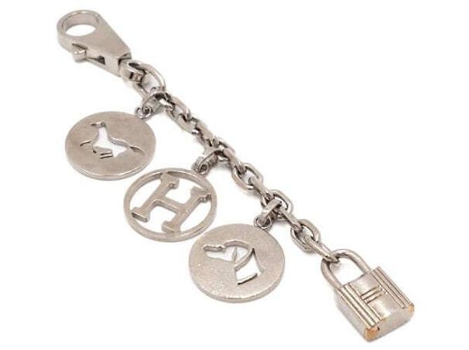 Ring Hermès Portachiavi con charm Olga in argento Bianco - vista 5