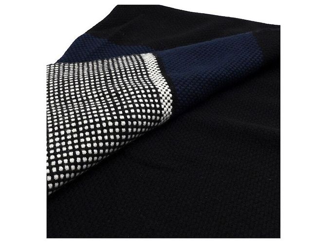 Hermès Sciarpa unisex in cashmere nero - vista 5