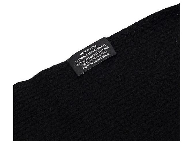 Hermès Sciarpa unisex in cashmere nero - vista 6