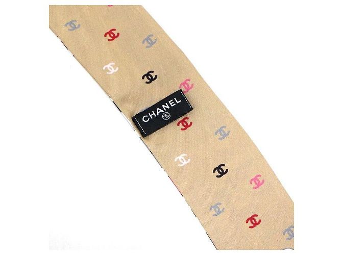 Chanel Bufanda de seda con múltiples estampados Season Naranja - vista 4