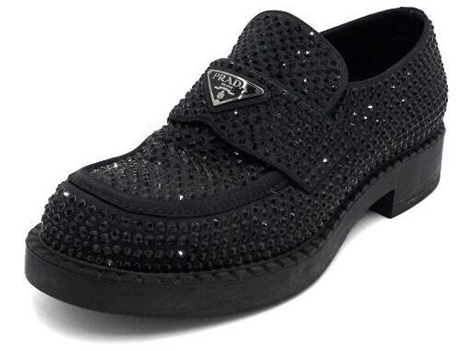 Prada Mocassini da uomo Black Crystal Chocolate Nero - vista 2