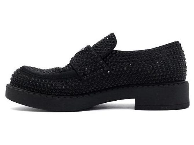 Prada Mocassini da uomo Black Crystal Chocolate Nero - vista 4