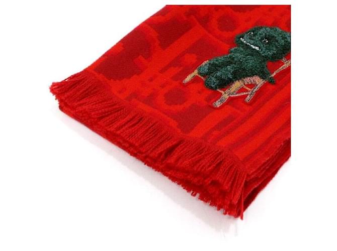 Dior Wollschal Otani Workshop Logo Rot - Ansicht 2