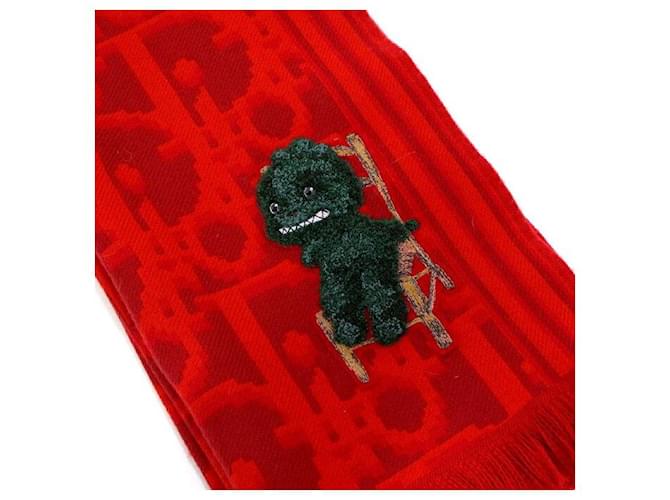 Dior Wollschal Otani Workshop Logo Rot - Ansicht 3