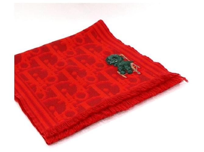 Dior Wollschal Otani Workshop Logo Rot - Ansicht 6