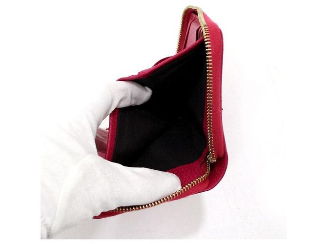 Gucci Cartera de cuero rosa con cremallera - vista 7