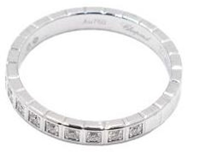 Chopard White Gold Half Set Diamond Ice Cube Ring Size - view 2