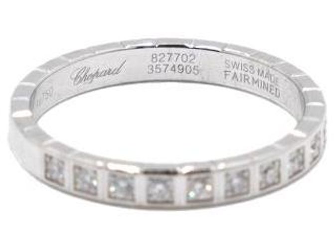 Chopard White Gold Half Set Diamond Ice Cube Ring Size - view 4