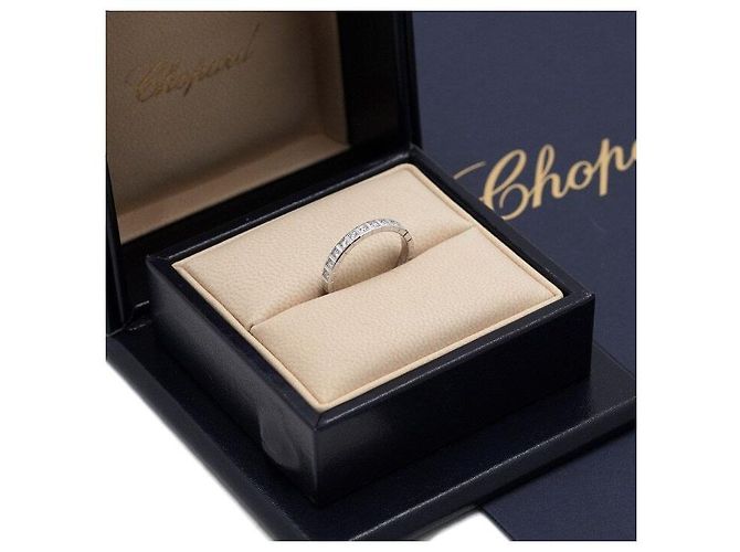 Chopard White Gold Half Set Diamond Ice Cube Ring Size - view 6