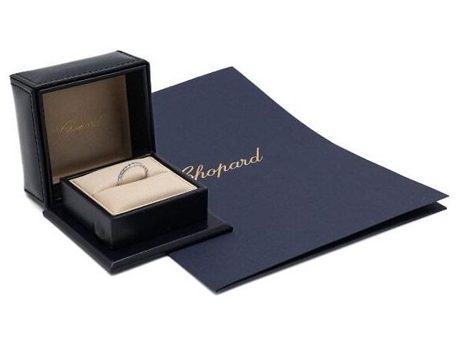Chopard White Gold Half Set Diamond Ice Cube Ring Size - view 7