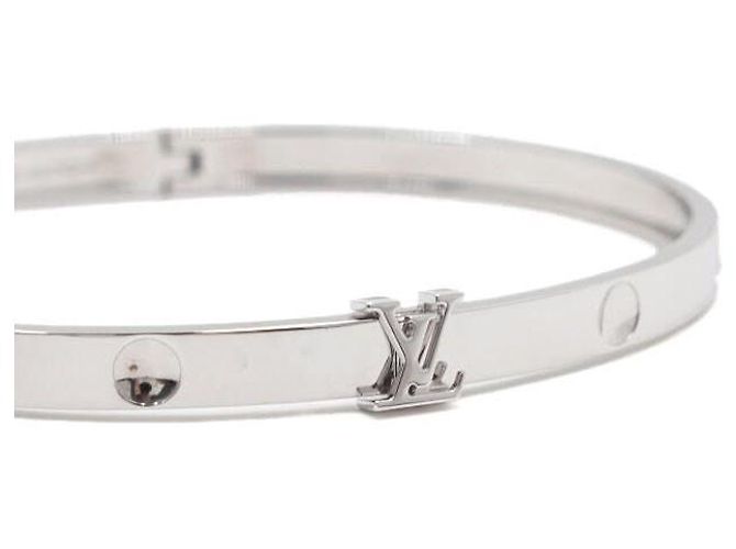 Louis Vuitton Pulsera rígida Empreinte en oro blanco - vista 3