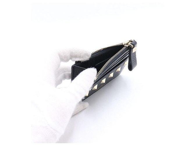 Valentino Tarjetero con cremallera Black Rockstud - vista 4