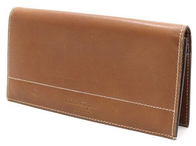 Salvatore Ferragamo Langer brauner Ledergeldbörse - Ansicht 2