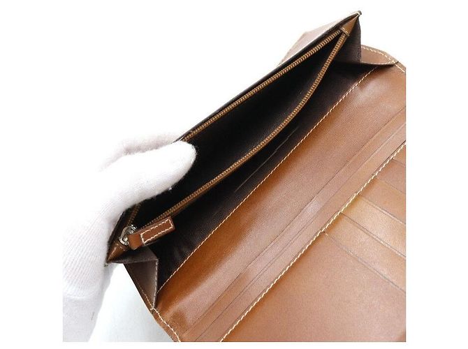Salvatore Ferragamo Langer brauner Ledergeldbörse - Ansicht 5