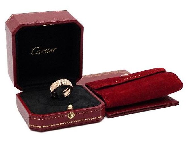 Cartier Anello Grande Happy Birthday Double Logo Rosa - vista 6