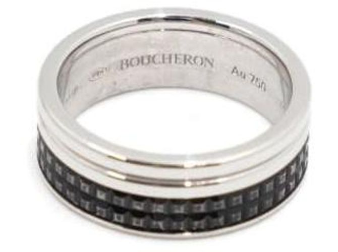 Boucheron Aliança Quattro Black Edition Large em Ouro Branco - vista 2