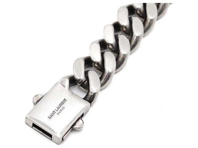 Saint Laurent Pulsera de cadena curva metálica - vista 2