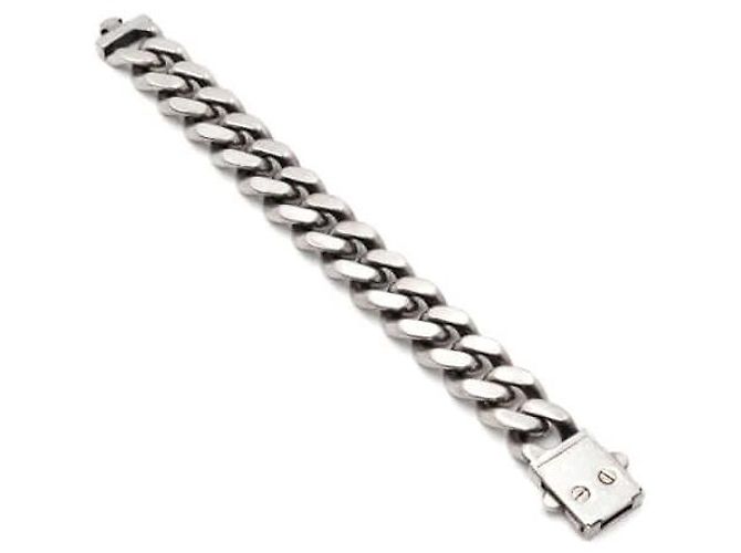 Saint Laurent Pulsera de cadena curva metálica - vista 4
