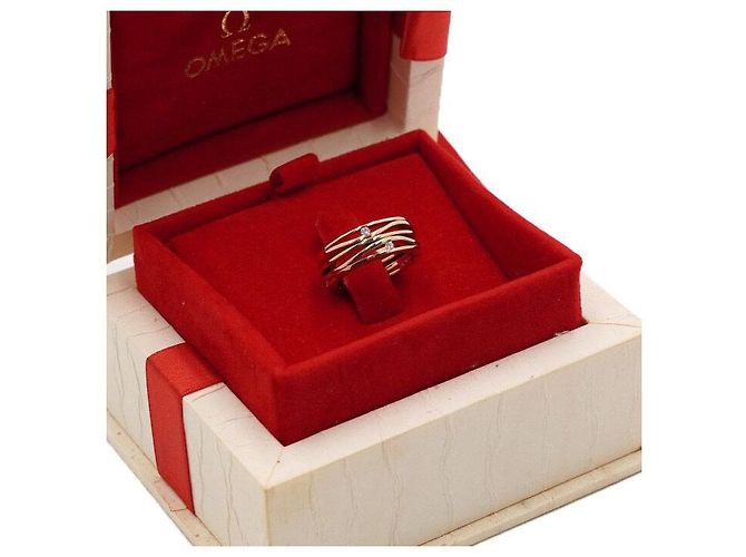 Omega Gelbgold Diamant Aqua Ring Größe - Ansicht 6