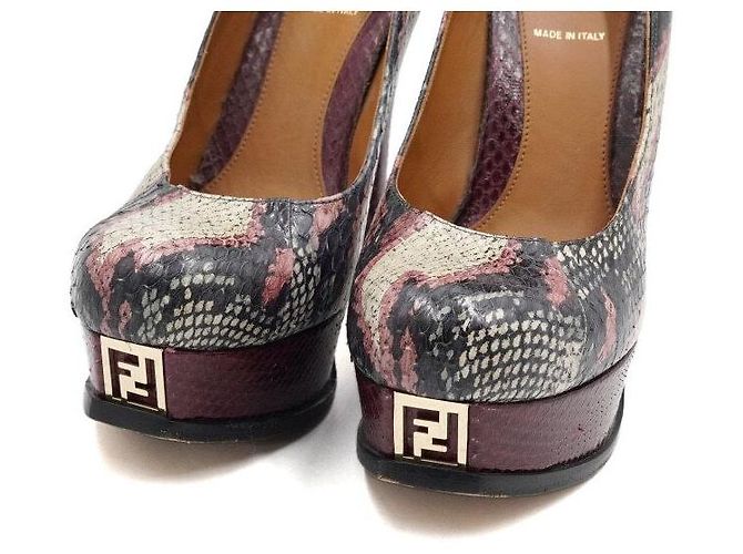 Fendi Python FF Logo Platform High Heels für Damen - Ansicht 5