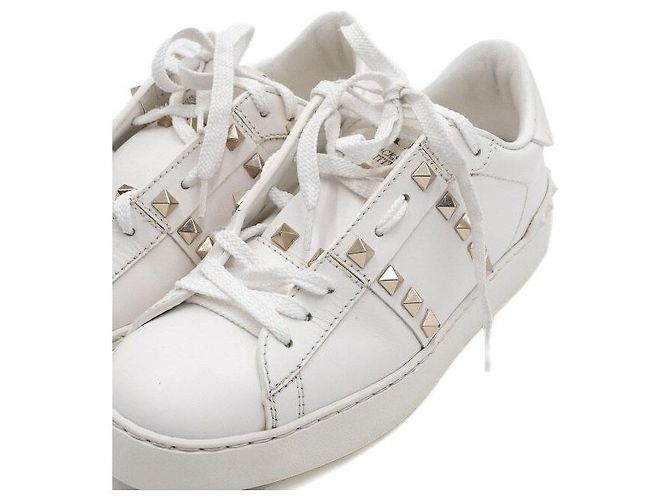 Valentino Baskets Untitled pour femme en cuir blanc avec Rockstud - vue 5