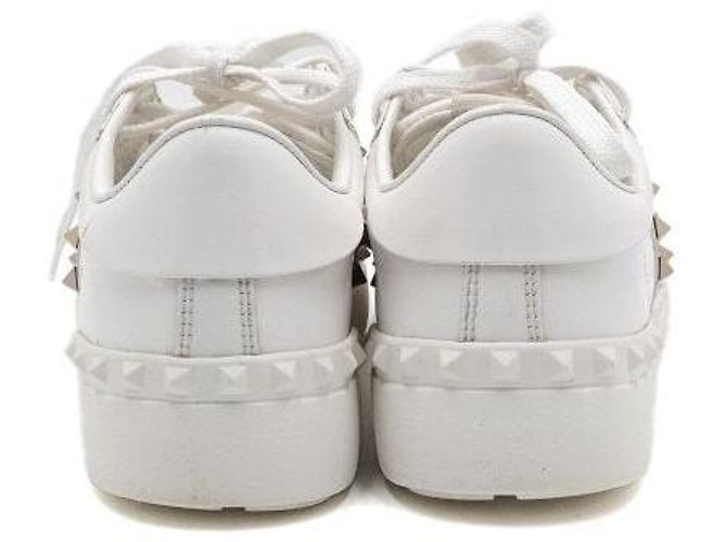 Valentino Baskets Untitled pour femme en cuir blanc avec Rockstud - vue 6