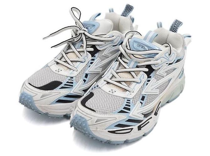 Off White Blue Mesh Be Right Back Damen Sneaker Blau - Ansicht 3