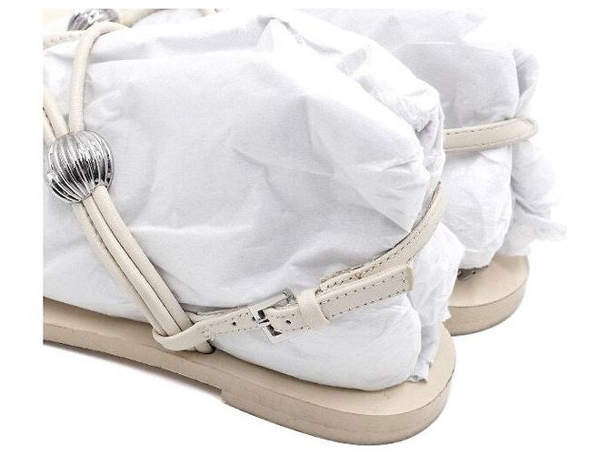 Tory Burch Sandali Mules e Pantofole da Donna in Pelle Avorio con Logo - vista 7