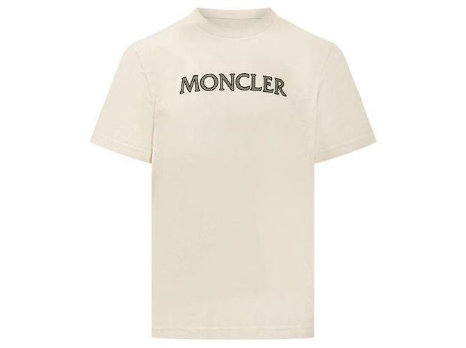 Moncler Baumwoll-T-Shirt mit Logo-Print Weiß - Ansicht 4