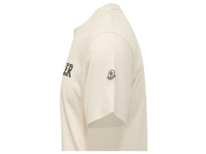 Moncler Baumwoll-T-Shirt mit Logo-Print Weiß - Ansicht 6