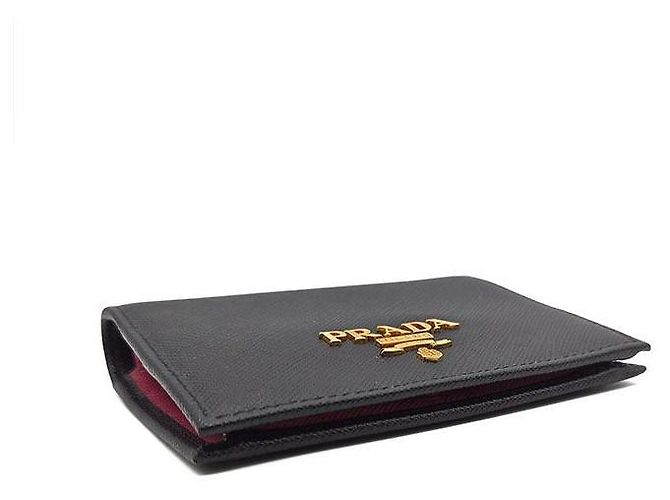 Prada Saffiano Leder Geldbörse Schwarz - Ansicht 5