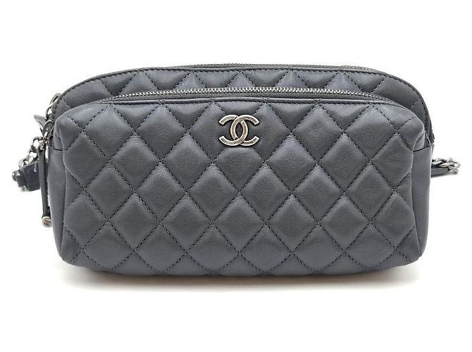 Chanel Borsa a tracolla con doppia zip Gray Series Marrone - vista 4