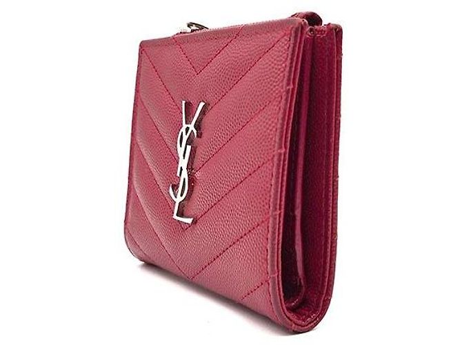 Saint Laurent Monogramm Bi-Fold Wallet Rot - Ansicht 2