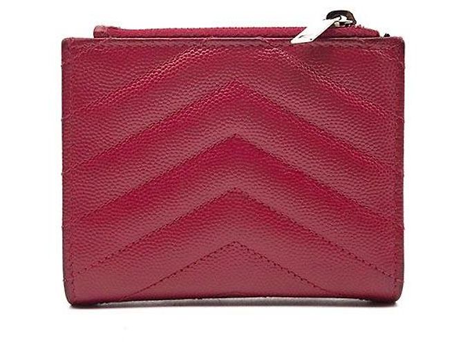 Saint Laurent Monogramm Bi-Fold Wallet Rot - Ansicht 3