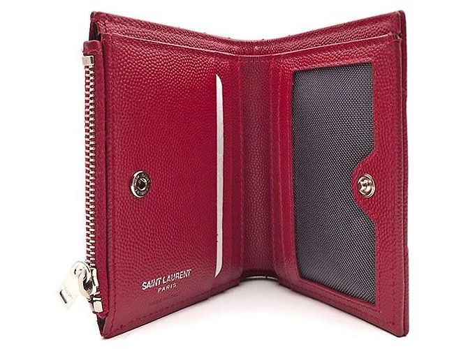 Saint Laurent Monogramm Bi-Fold Wallet Rot - Ansicht 6