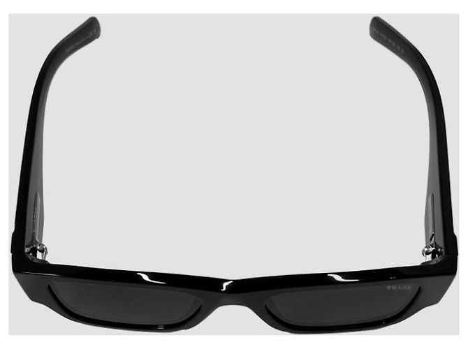 Prada Square Sunglasses Triangle Metal Logo Black - view 11