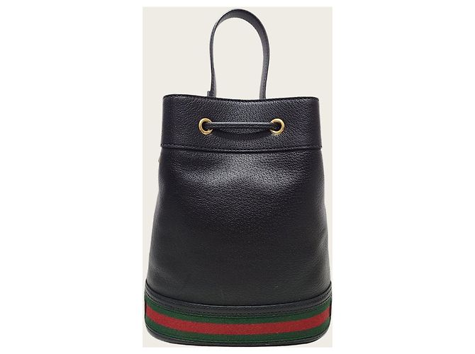 Gucci Piccola borsa bucket Ophidia in pelle nera Nero - vista 5