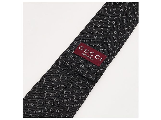 Gucci Corbata de jacquard de seda con motivo Horsebit - vista 5