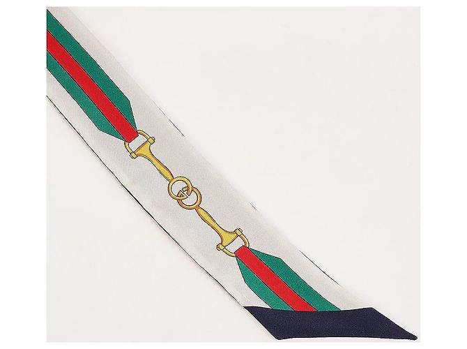 Gucci Seidenschal mit verschlungenem Horsebit-Muster - Ansicht 3