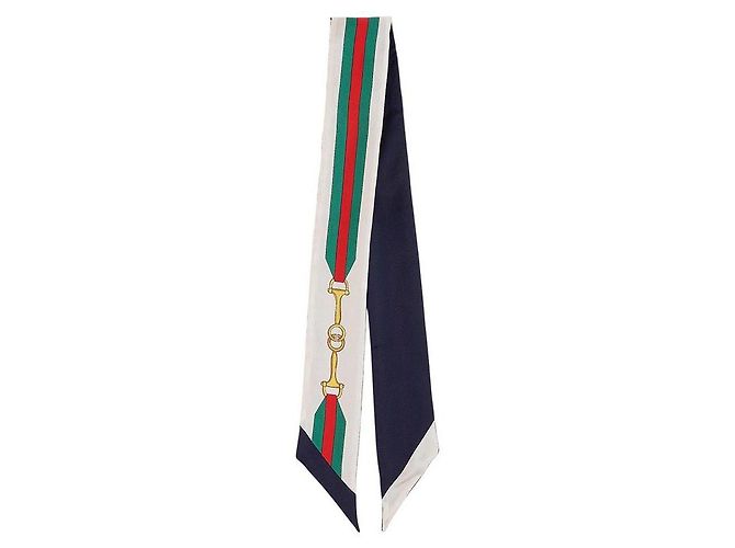 Gucci Seidenschal mit verschlungenem Horsebit-Muster - Ansicht 8