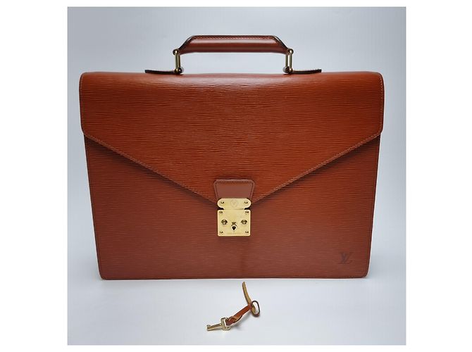 Louis Vuitton Serviette Epi Marron - vue 2